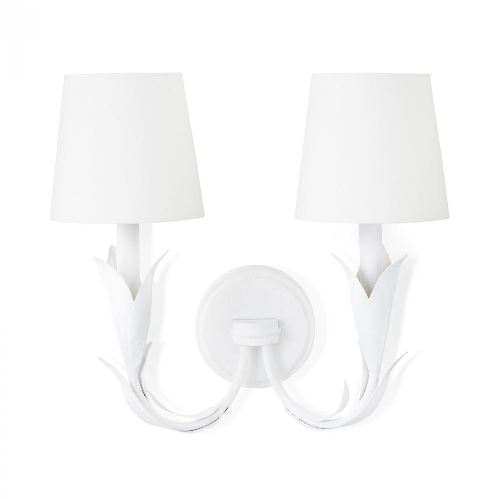 Regina Andrew River Reed Sconce Double (White wi