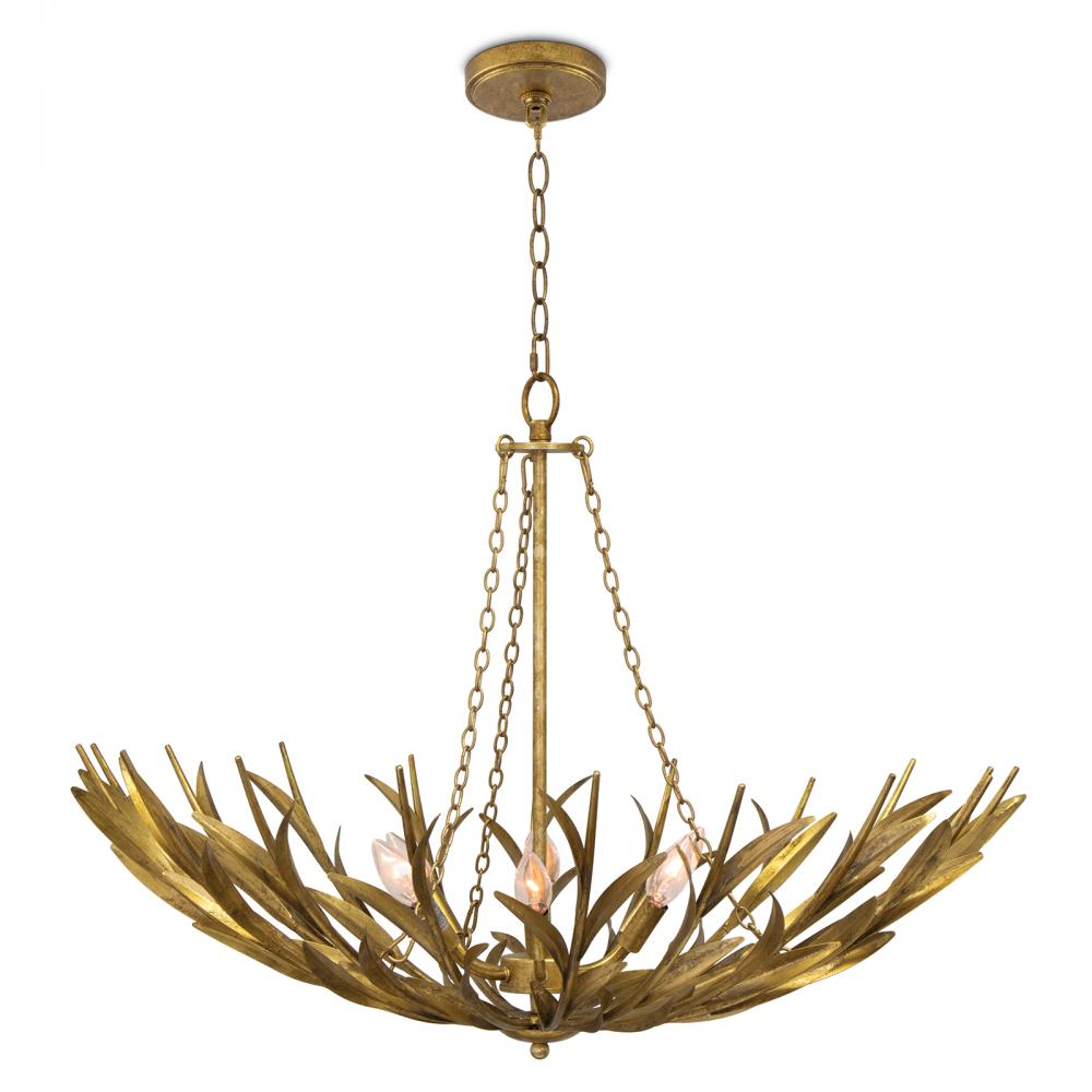 Regina Andrew River Reed Basin Chandelier (Antiq