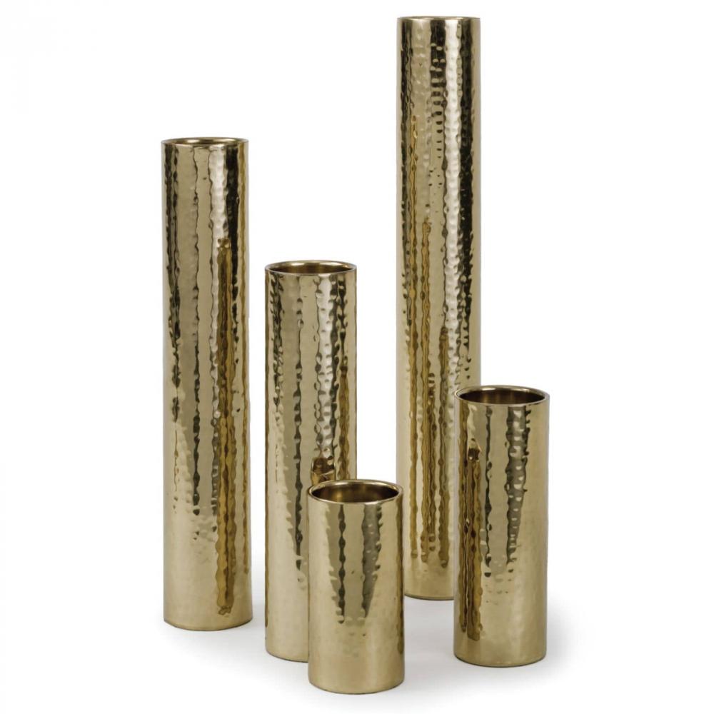 Regina Andrew Hammered Bud Vase Set (Polished Brass)