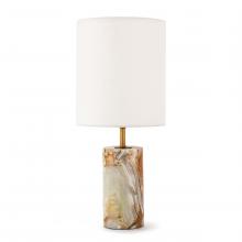 Regina Andrew 13-1138 - Regina Andrew Jade and Brass Mini Cylinder Lamp