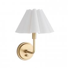 Regina Andrew 15-1241NB-WT - Regina Andrew Polly Sconce Single (Natural Brass