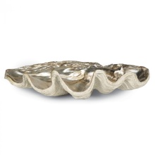 Regina Andrew 20-1035AMBSL - Regina Andrew Clam Bowl Large (Ambered Silver Leaf)