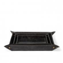 Regina Andrew 20-1502BLK - Regina Andrew Derby Leather Tray Set (Black)