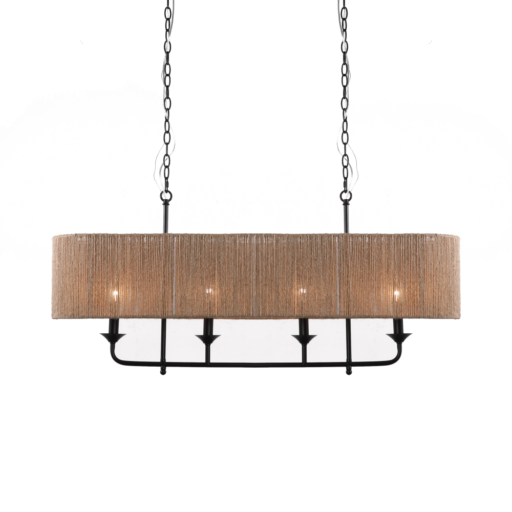 Whitsunday Retangular Abaca Chandelier