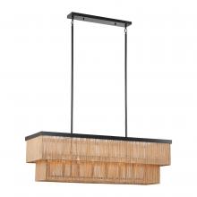 Terracotta Lighting H22117L-8 - Whitsunday Two-tier Abaca Long Chandelier