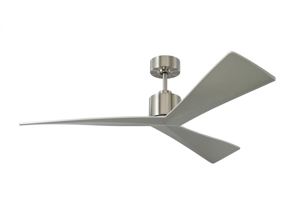 Adler 52-inch indoor/outdoor Energy Star ceiling fan in brushed steel silver finish