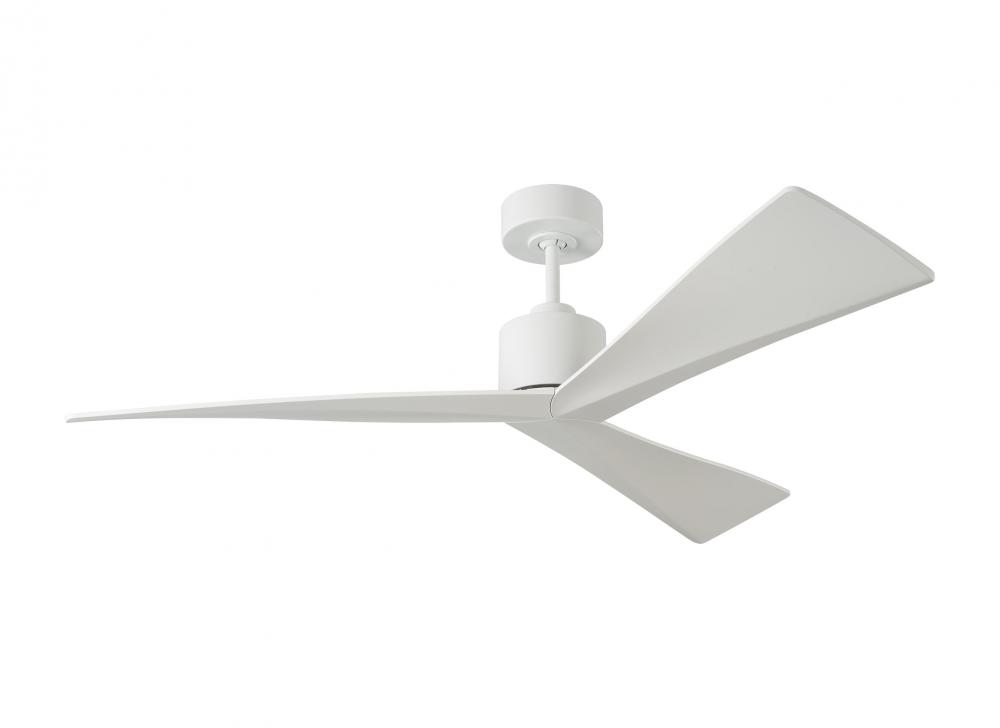 Adler 52-inch indoor/outdoor Energy Star ceiling fan in matte white finish with matte white blades