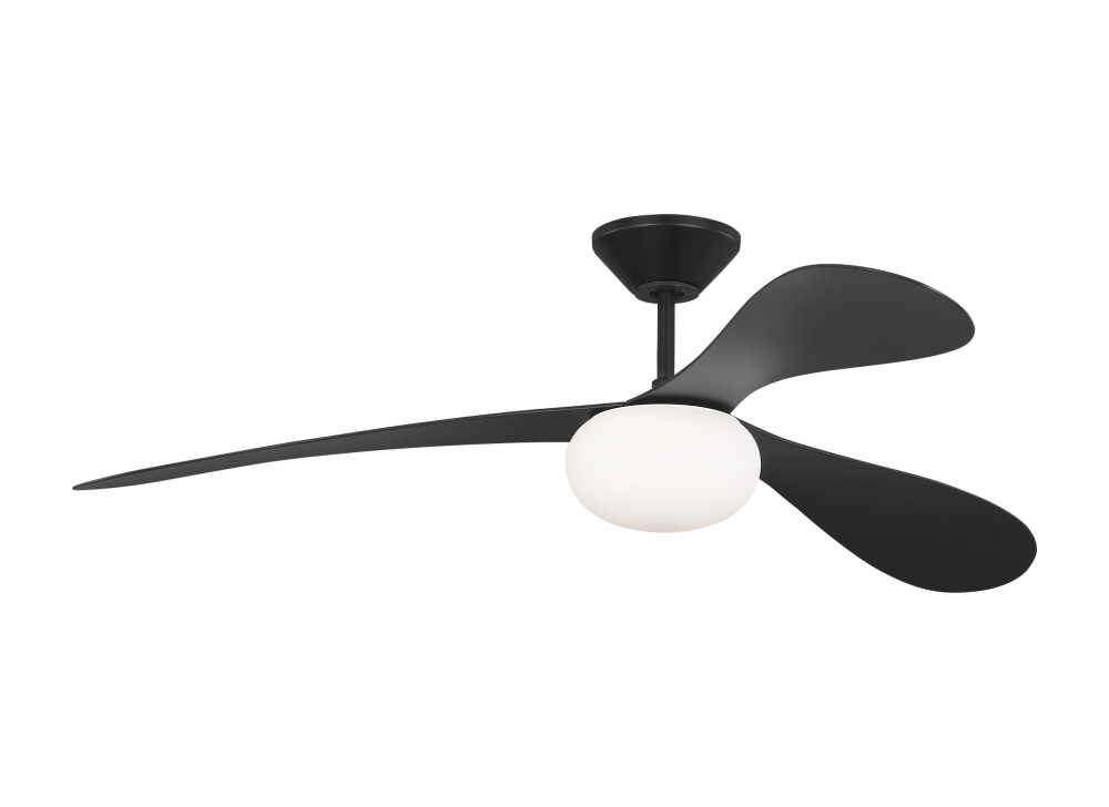 Drape Smart 58 LED Ceiling Fan in Midnight Black with Midnight Black Blades and Light Kit