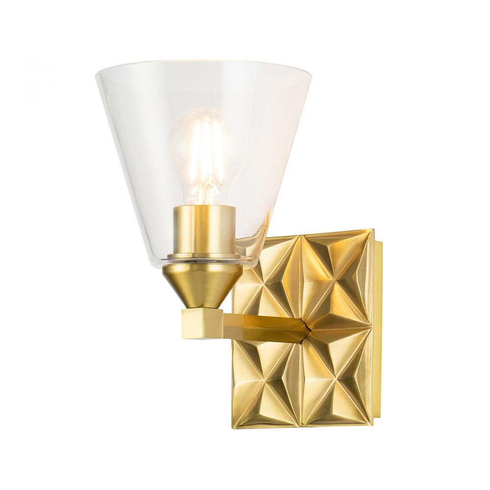Alpha 1 Light Wall Sconce With Glass