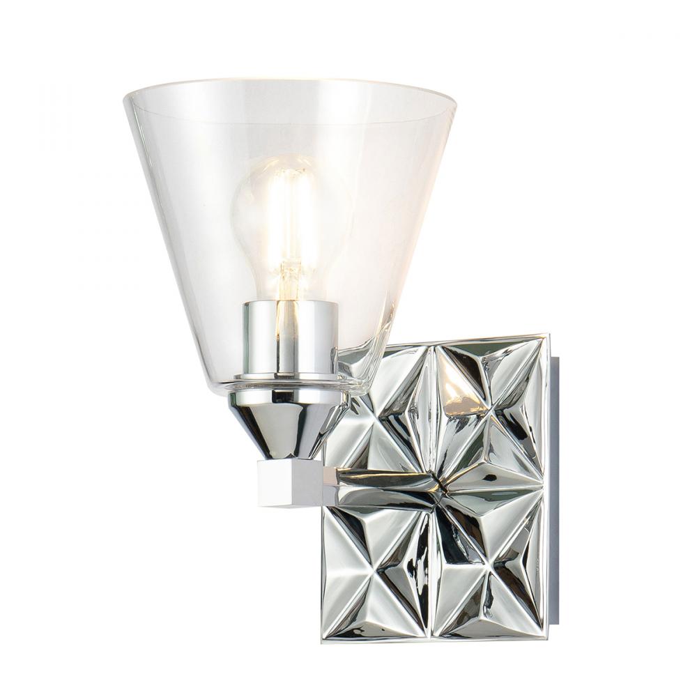 Alpha 1 Light Wall Sconce With Glass