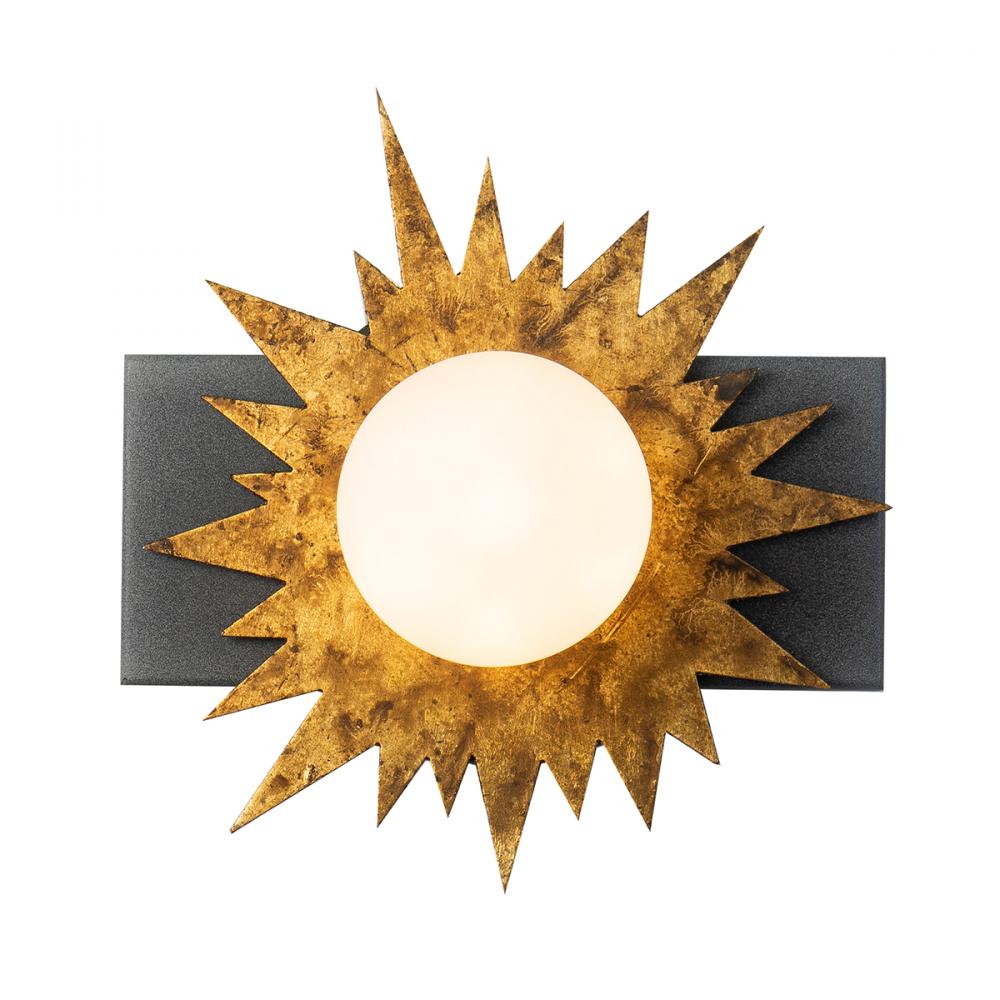 Soleil 1 Light Wall Sconce Star Gold And Weathered Zinc