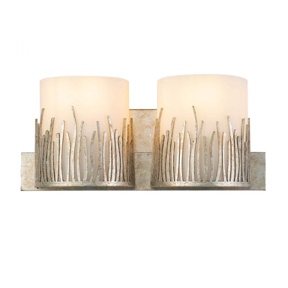 Sawgrass 2 Light Vanity In Distressed Silver