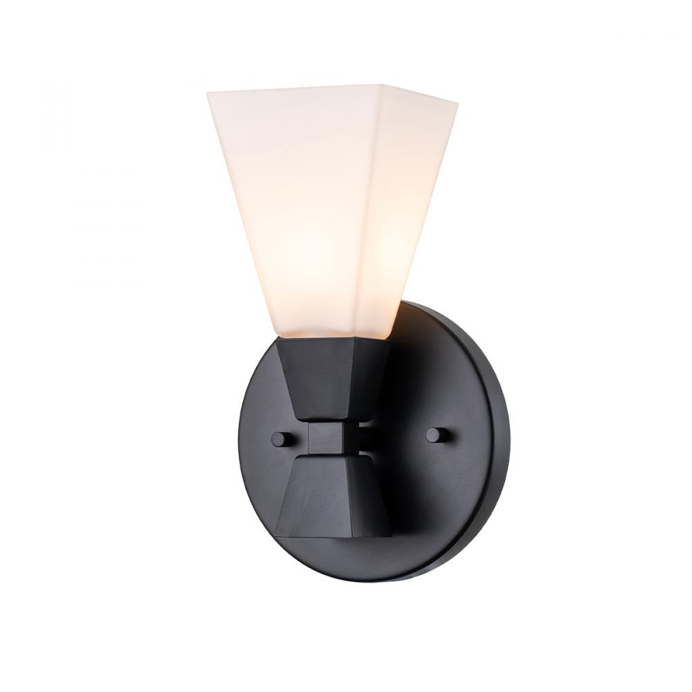 Bowtie 1 Light Vanity in Matte Black