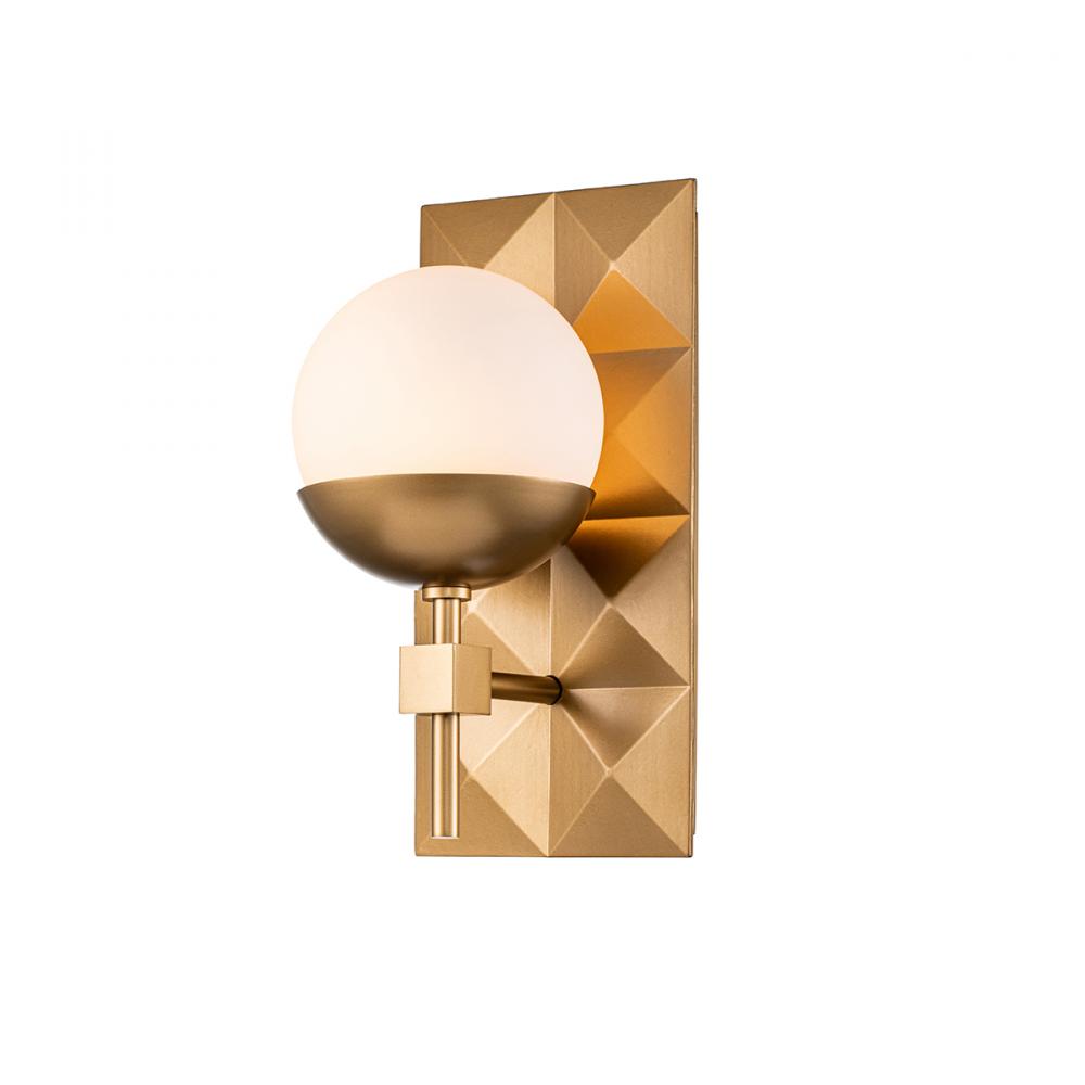 Deco 1 Light Bath Bar in Laquered Gold