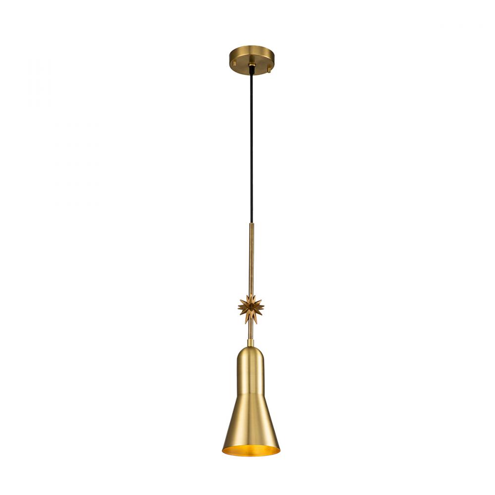 Etoile Small Aged Brass Pendant