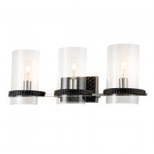 Lucas McKearn BB91598-3 - Mazant 3 Light Vanity Light In Black And Chrome