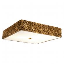 Lucas McKearn FM1158G-SQ-20 - Mosaic Square 3-Light Flush in Gold