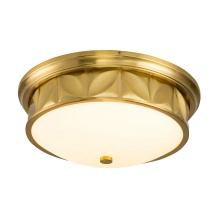 Lucas McKearn fm1300agb-17b - Epsilon 3 Light Flush Mount Aged Brass