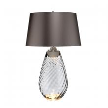 Lucas McKearn TLG3026L - Large Lena Table Lamp In Smoke With Brown Satin Shade