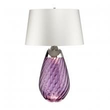Lucas McKearn TLG3027L-OWSS - Large Lena Table Lamp In Plum With Off White Satin Shade