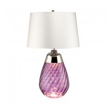 Lucas McKearn TLG3027S-OWSS - Large Lena Table Lamp In Plum With Off White Satin Shade