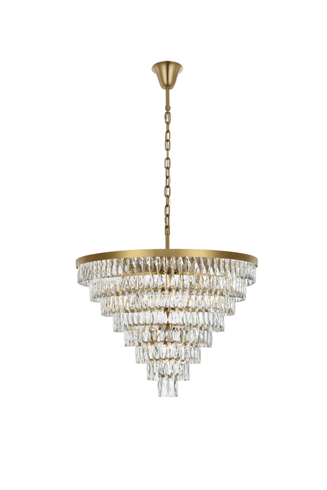 Pendant D36"H27"L29 Satin Gold