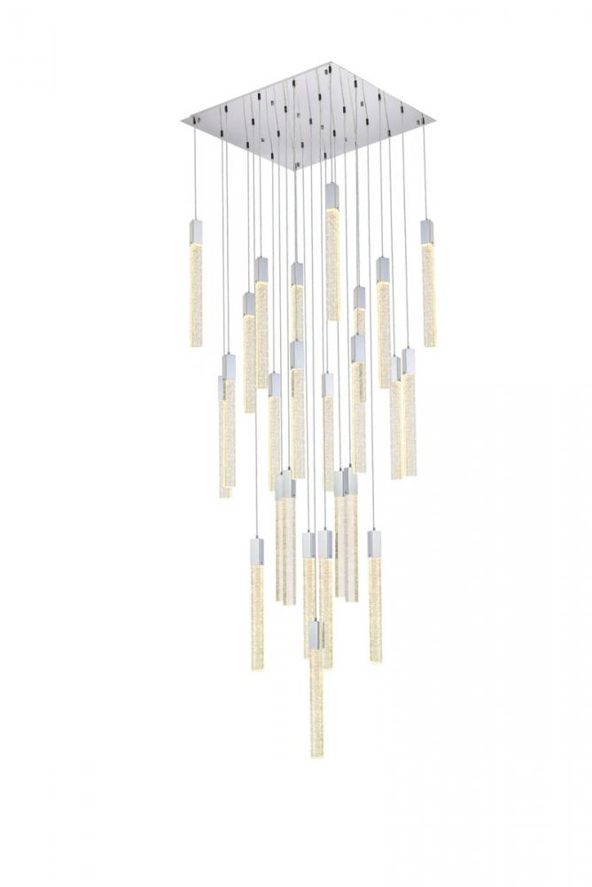 Weston 25 lights pendant in chrome