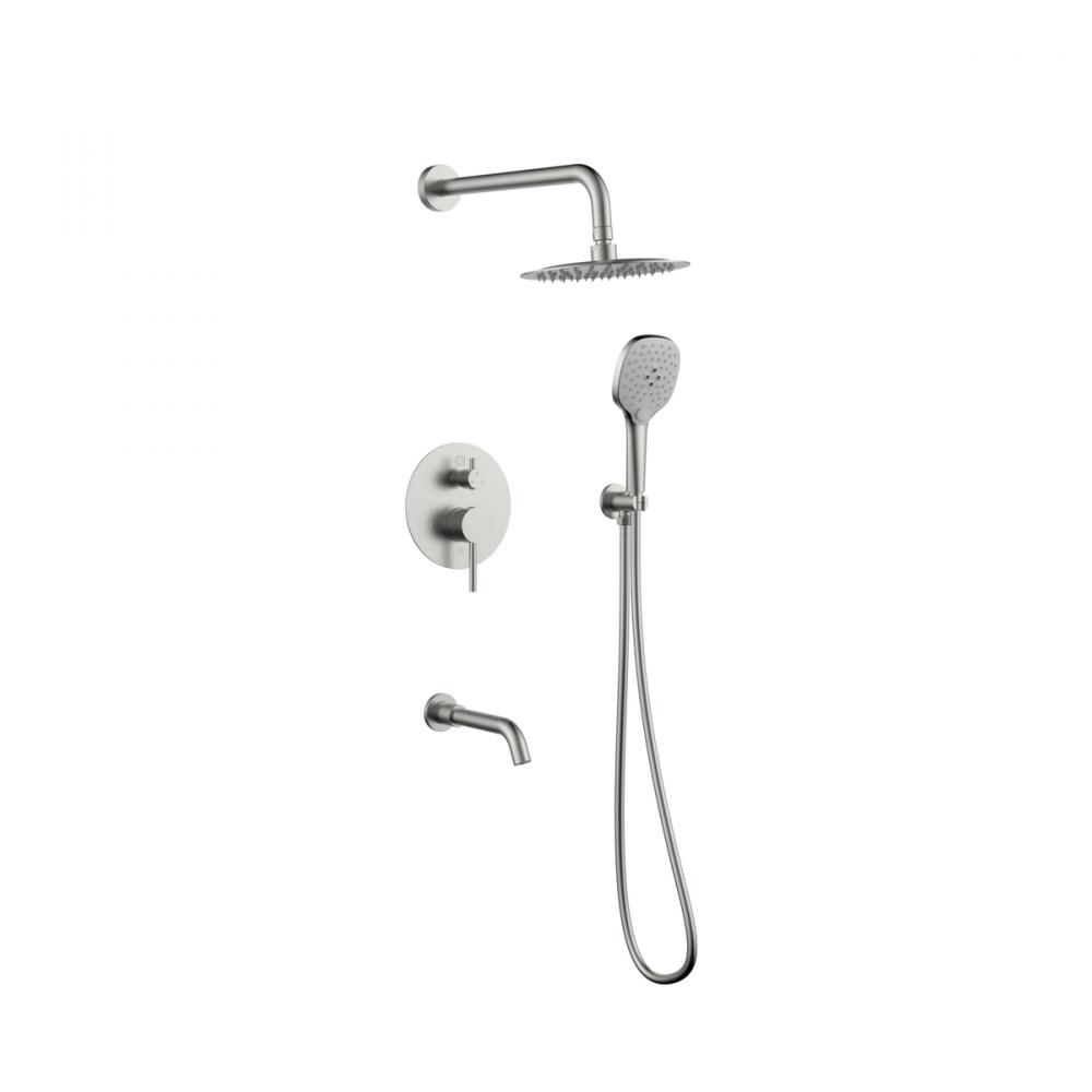 Shower Room Faucet 17-9/32" × 78" brushed nickel