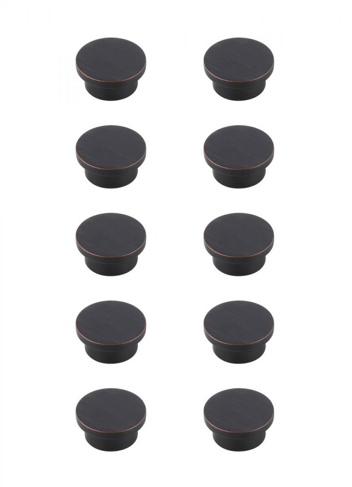 Trovon 1.6" Diameter Oil-rubbed Bronze Oversize Round Knob Multipack (Set of 10)