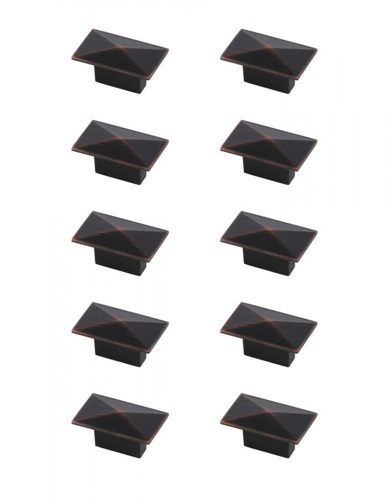 Perry 2" Oil-rubbed Bronze Rectangle Knob Multipack (Set of 10)