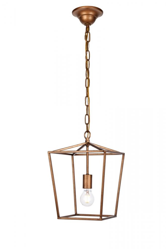 Maddox Collection Pendant 5 Lt Vintage Gold Finish