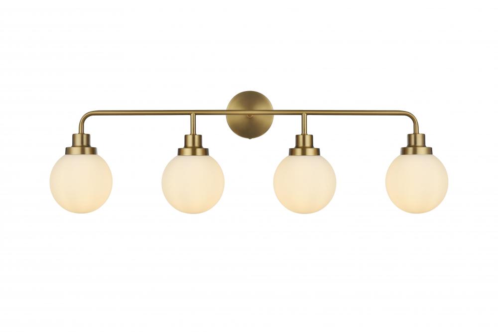 Hanson Wall Sconce L37.2"H11.7"E7.7" W/GL Satin Gold