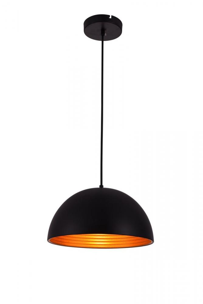 Circa Collection Pendant D11.5in H6.5in Lt:1 Black Finish