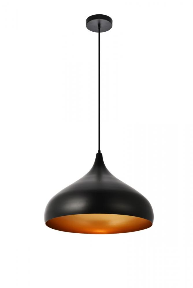 Circa Collection Pendant D16.5in H12in Lt:1 Black Finish
