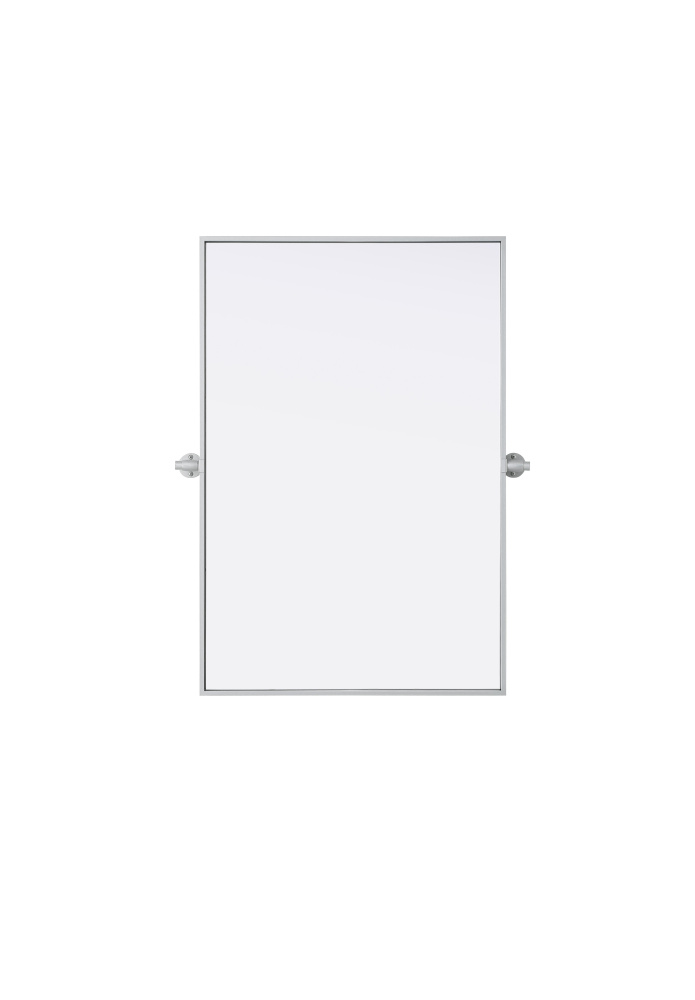 Metal Frame Mirror 24"W x 36"H Silver