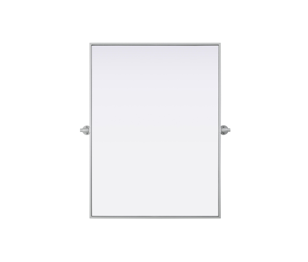 Metal Frame Mirror 27"W x 36"H Silver