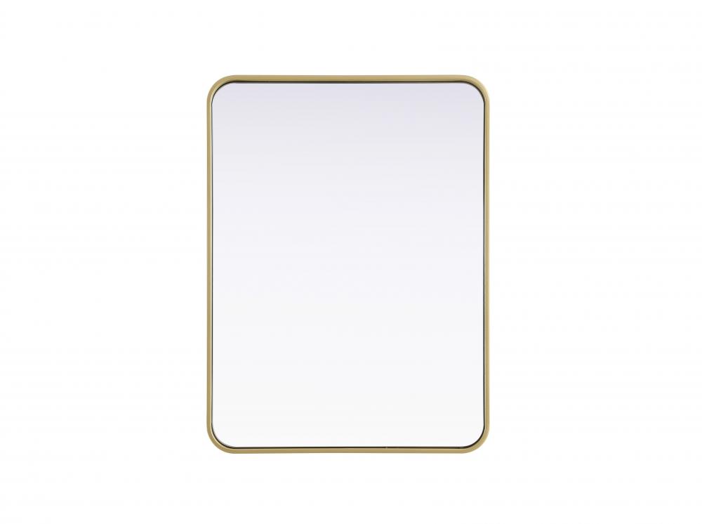 Contour Metal Rectangle Mirror 24x32 in Brass