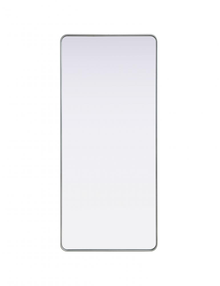 R Corner Mirror 32"x72"x2" Silver