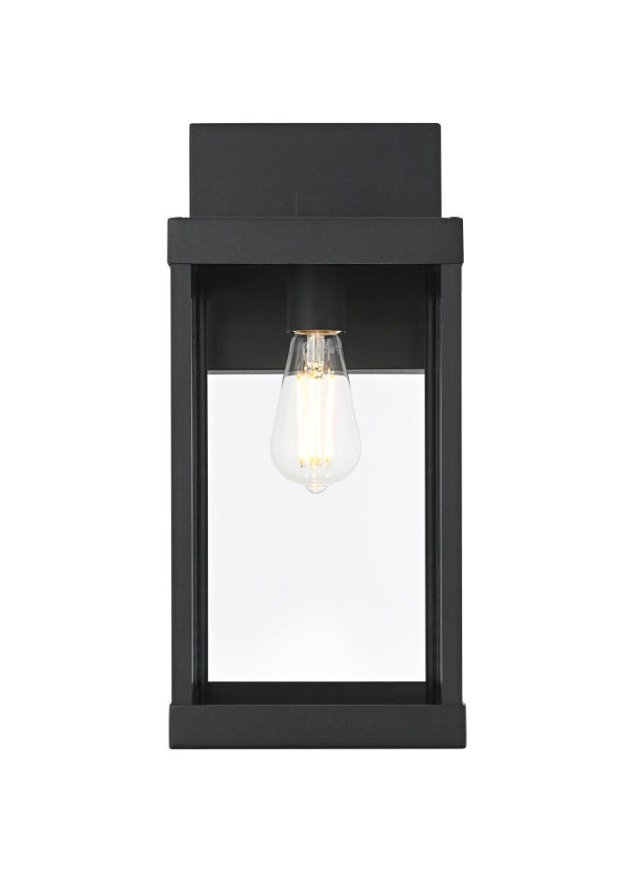 Peter 7 inch Outdoor Wall Sconce in Black