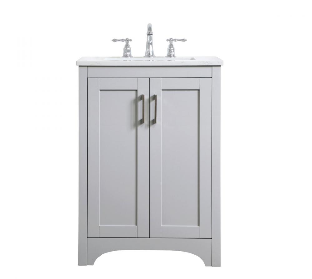 24 Inch Single Bathroom Vanity in Grey