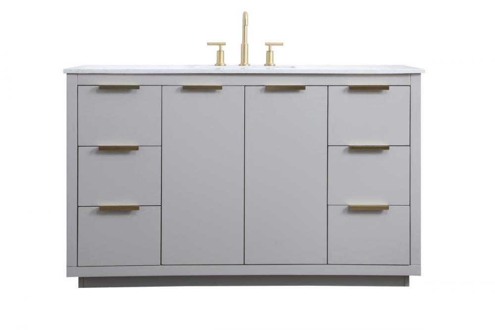 54 Inch Single Bathroom Vanity in Grey