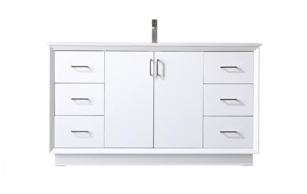Vanity Cabinet 6Dw 2Dr 60"W x 22"D x 35"H white
