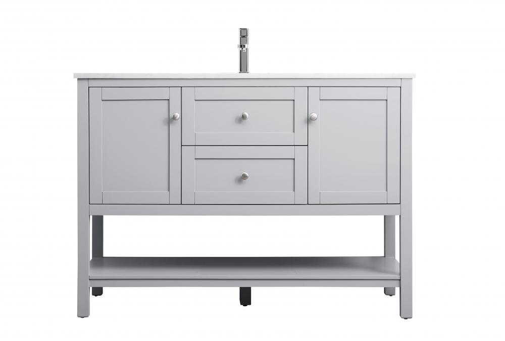 Vanity Cabinet 2dr 1dw W48"D21.5"H35" Grey