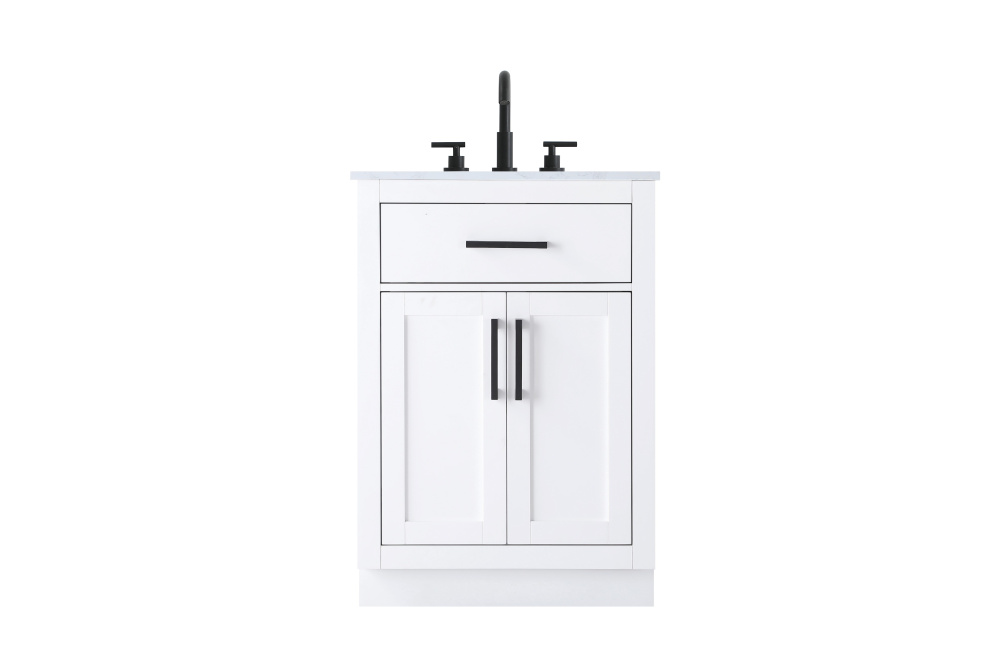 Vanity Cabinet 2Dr1Dw 24"W x 22"D x 35''H White