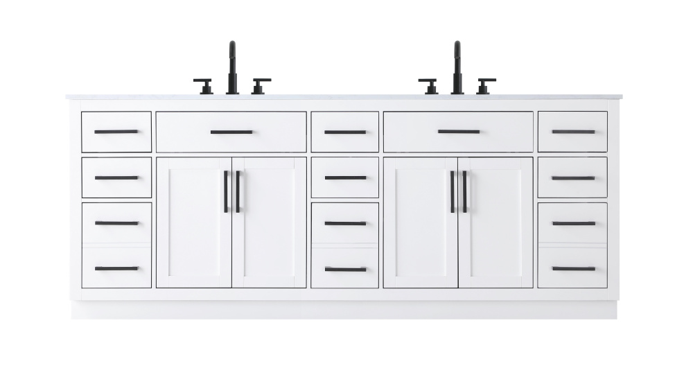 Vanity Cabinet 4Dr11Dw 84"W x 22"D x 35''H White
