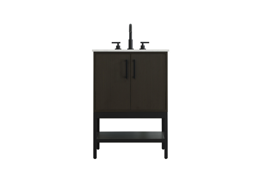Vanity Cabinet 2Dr 24"x22"x34" Mocha Brown