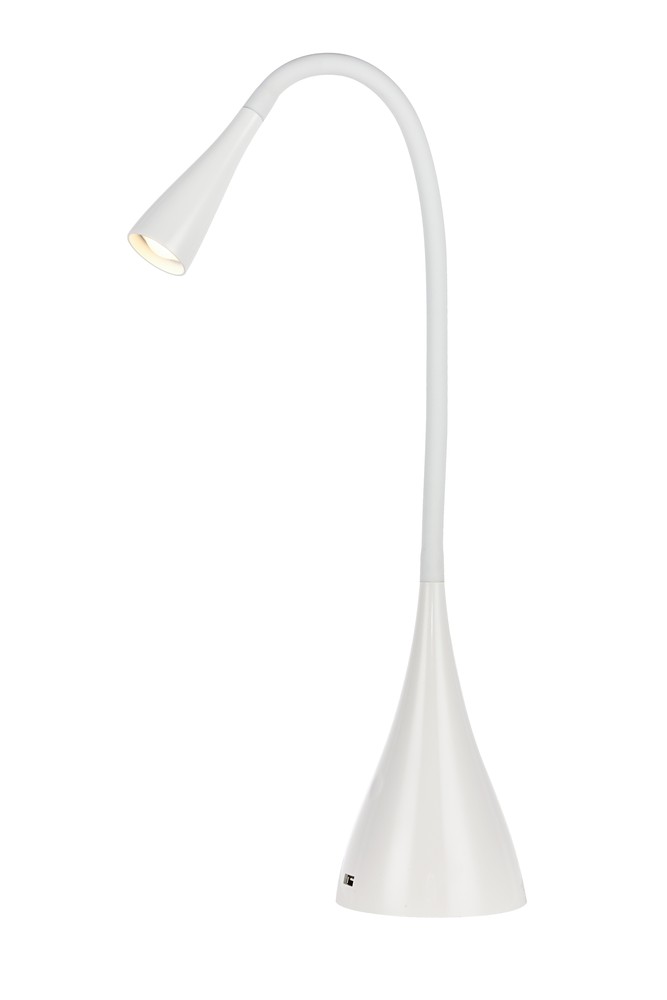 Illumen Collection 1-Light glossy frosted white Finish LED Desk Lamp