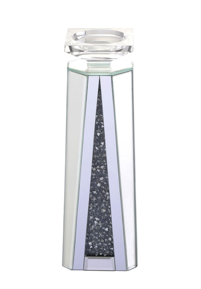 13 inch tall Crystal Candleholder Silver Royal Cut Crystal