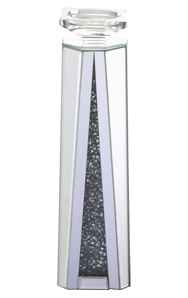 15.5 inch tall Crystal Candleholder Silver Royal Cut Crystal