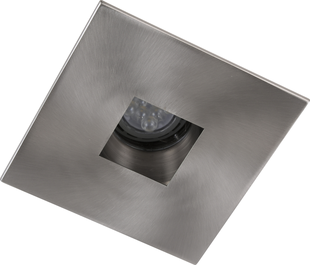 4" Brushed Nickel Square aperture with Brushed Nickel Square Trim ring